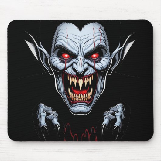 Eerie Vampire Face Mousepad (Vorne)