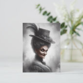 Eerie Victorian Era Portrait Art Postkarte (Stehend Vorderseite)