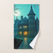 Eerie Viktorianisch Mansion Moonlight Badhandtuch Set (Handtuch)