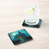 Eerie Viktorianisch Mansion Moonlight Getränkeuntersetzer (Rechte Seite)