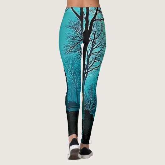 Eerie Viktorianisch Mansion Moonlight Leggings (Rückseite)