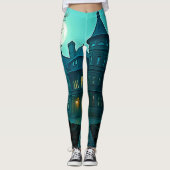 Eerie Viktorianisch Mansion Moonlight Leggings (Vorderseite)