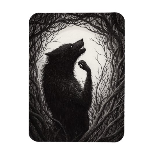 Eerie Werewolf Magnet (Vertikal)