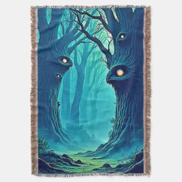 Eerie Woodland Eyes Decke