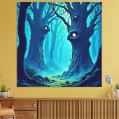 Eerie Woodland Eyes Leinwanddruck (Insitu (Wohnzimmer))