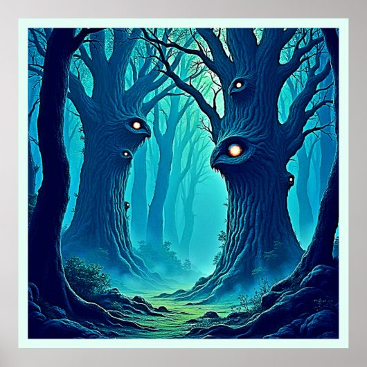 Eerie Woodland Eyes Poster (Vorne)