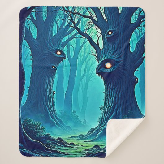 Eerie Woodland Eyes Sherpadecke (Vorderseite)