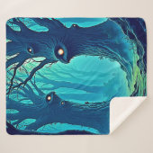 Eerie Woodland Eyes Sherpadecke (Vorderseite (Horizontal))