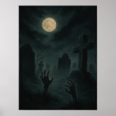 Eerie Zombie Graveyard Poster (Vorne)