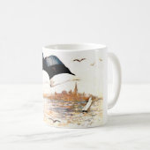 Eesti Lipp/estnische Flaggen-Tasse Kaffeetasse (VorderseiteRechts)