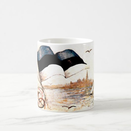 Eesti Lipp/estnische Flaggen-Tasse Kaffeetasse (Mittel)