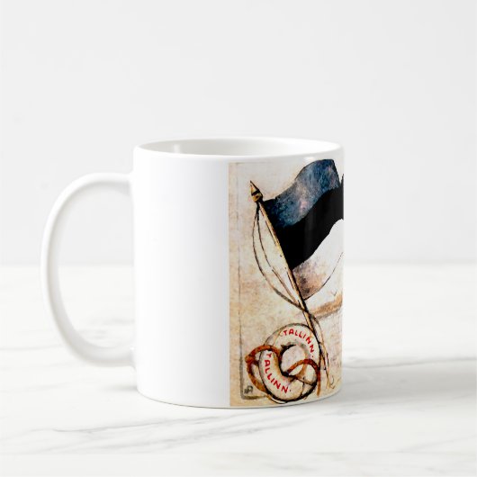 Eesti Lipp/estnische Flaggen-Tasse Kaffeetasse (Links)