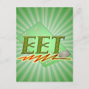 EET - LOGO DER ELEKTRISCHEN TECHNOLOGIE DES MOTORS POSTKARTE