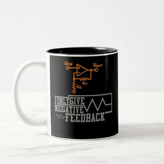 EEVblog Negative Feedback TShirt Zweifarbige Tasse (Links)