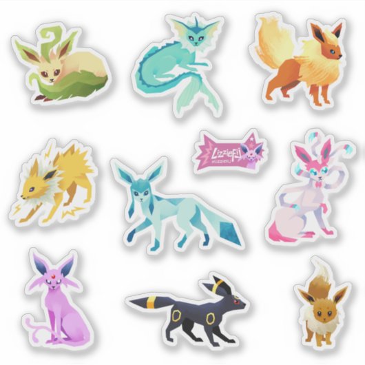 Eeveelutions sticker set (Vorderseite)