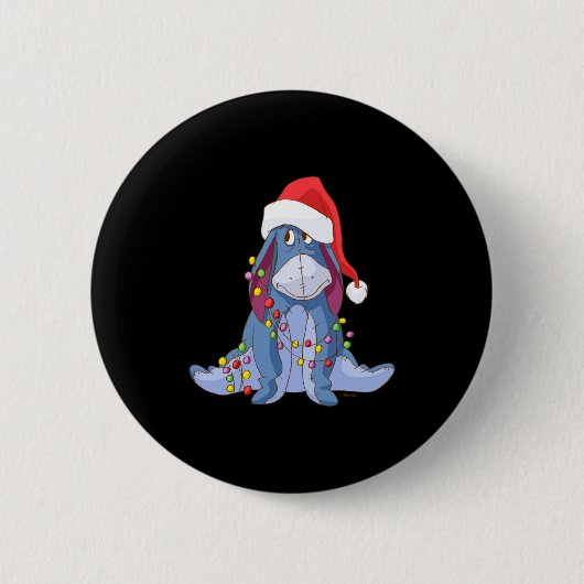 Eeyore Santa Claus  Button (Vorderseite)