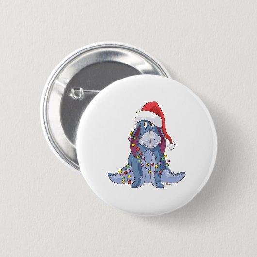 Eeyore Santa Claus Button (Vorne & Hinten)