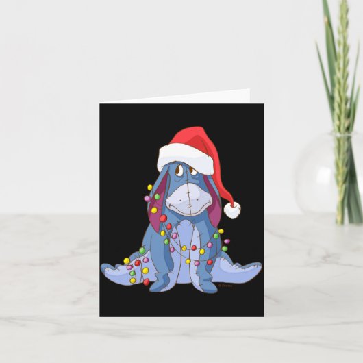 Eeyore Santa Claus  Karte (Vorderseite)
