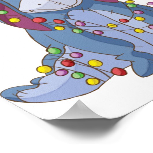 Eeyore Santa Claus Poster (Ecke)