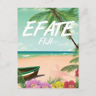 Efate Fidschi Pazifik Reiseplakat Postkarte