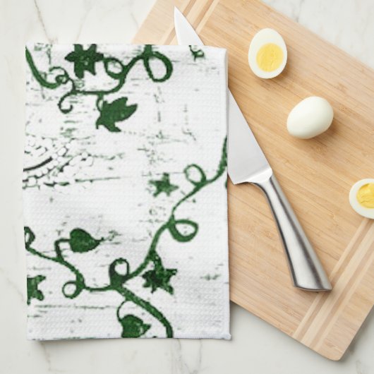 Efeu abstrakt geschirrtuch (Viertel Falte)