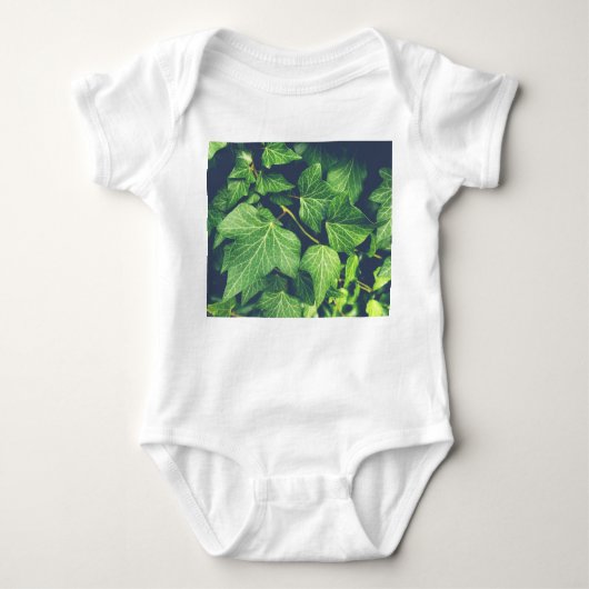 Efeu-Blatt-Grün verlässt Baby-Bodysuit Baby Strampler (Vorderseite)