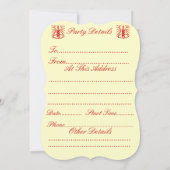 Efeu-Blätter mit Weihnachtsrobin Einladung (Rückseite)