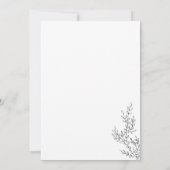 Efeu Blumen Herbst Boho Klar Indie Botanisch Einladung (Rückseite)