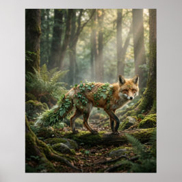 Efeu Fuchs Waldzauber Poster