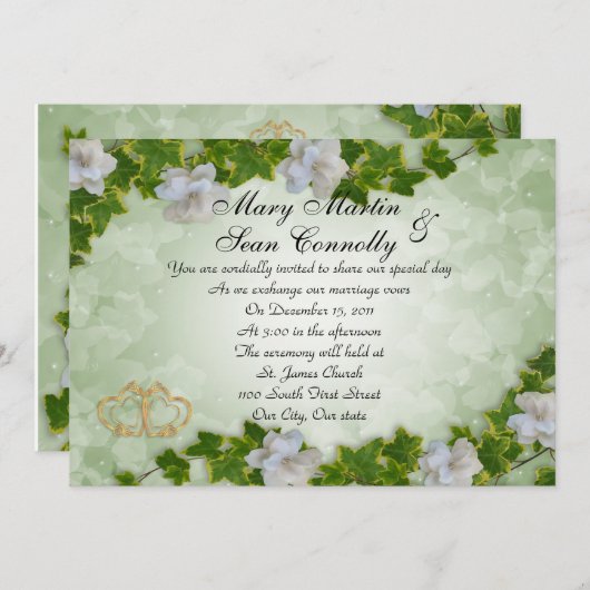 Efeu-Grenze mit Gärten Einladung (Vorne/Hinten)