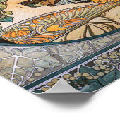 Efeu-Haar-Mädchen-Gemälde von Alphonse Mucha Poster (Ecke)