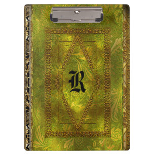 Efeu Jordshire Altes Buch Eleganter Stil Monogramm Klemmbrett