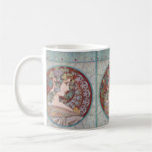 Efeu-Kunst Nouveau Kaffee-Tasse Alphonse Mucha Kaffeetasse (Links)