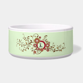 Efeu-Muster mit Monogramm Napf