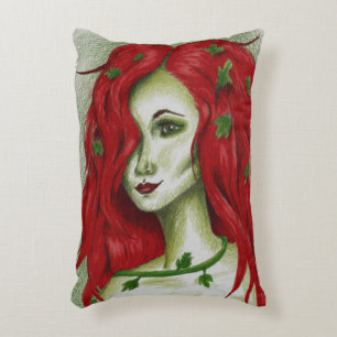 Efeu-Nymphe Rotschopf Frau Pixie Fantasy-Kunst Zierkissen