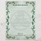 Efeu Triskel gezeichnet Briefbogen (Vorderseite)