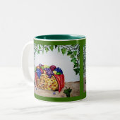 Efeu u. Obstkorb Zweifarbige Tasse (Vorderseite Links)