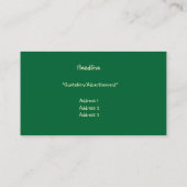 Efeu-u. Toadstool-Beleuchtung Visitenkarte (Rückseite)