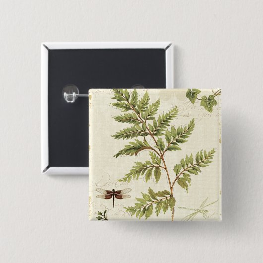 Efeu und Farne Button (Vorne & Hinten)