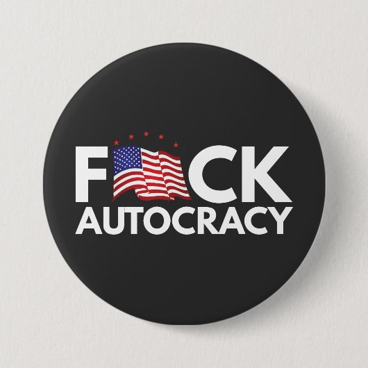 EFF-Autokratie im weißen Text Button (Vorderseite)
