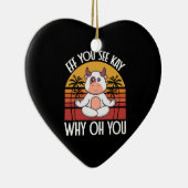 Eff Sie Kay sehen, warum du lustige Niedliche Kuh Keramik Ornament (Rechts)