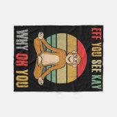 Eff Sie sehen Kay Warum Oh Sie lustiger Affe Yoga  Fleecedecke (Vorderseite (Horizontal))