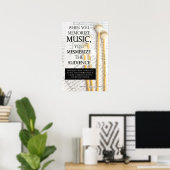 Effect Music Memorization - Music Quotes Poster (Heimbüro)