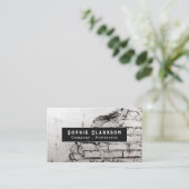 Effekt aus weißem Backstein, rustikal Visitenkarte (Stehend Vorderseite)