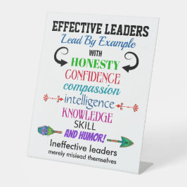 Effektive Führungskräfte - Spaß Sockelschild
