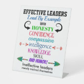 Effektive Führungskräfte - Spaß Sockelschild (Vorderseite)