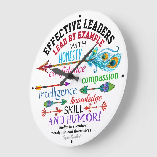 EFFEKTIVE LEADER-Uhr Große Wanduhr (Winkel)