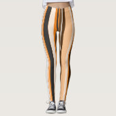 Effektive orangefarbene, zeitgenössische vertikale leggings (Vorderseite)
