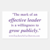 Effektiver Leader-Aufkleber Rechteckiger Aufkleber (Vorderseite)