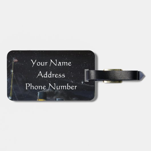 Effektivwert titanisch gepäckanhänger (Rückseite horizontal)